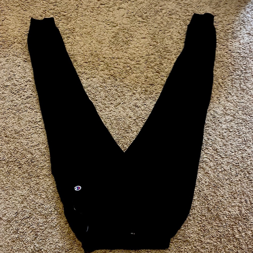 Black Champion sweat pants.